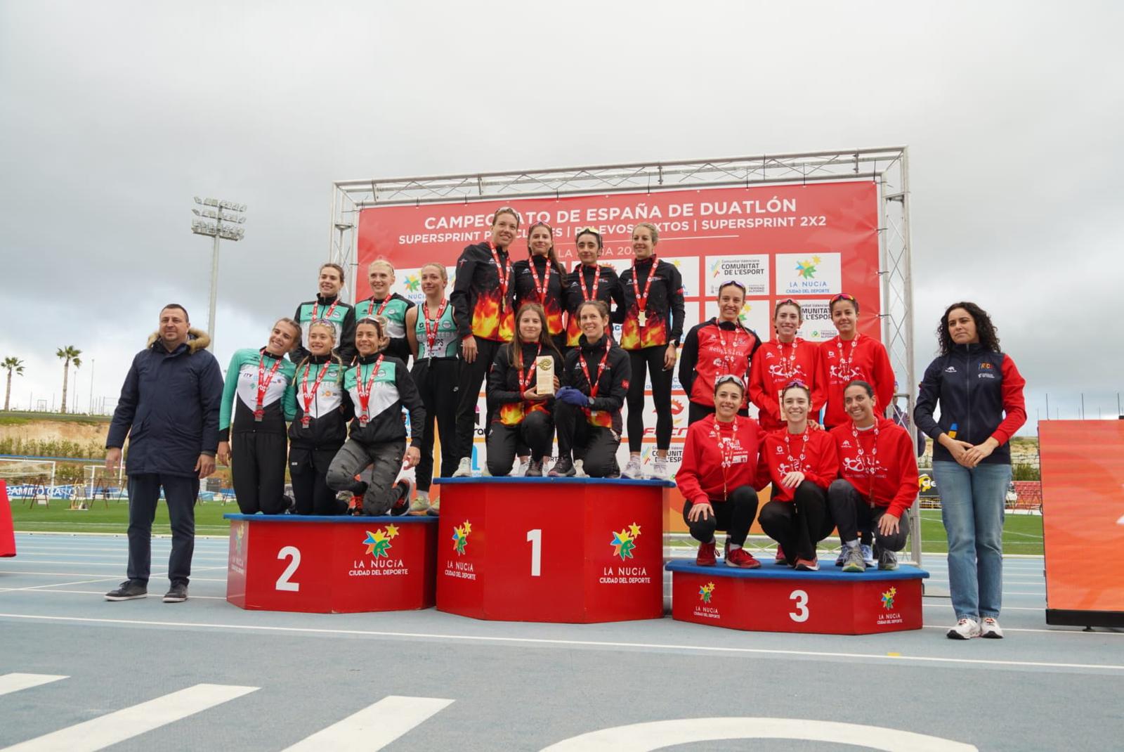 Podio del Campeonato de España Supersprint por Clubes Femenino.