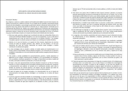 Carta abierta a Antonio Morales.