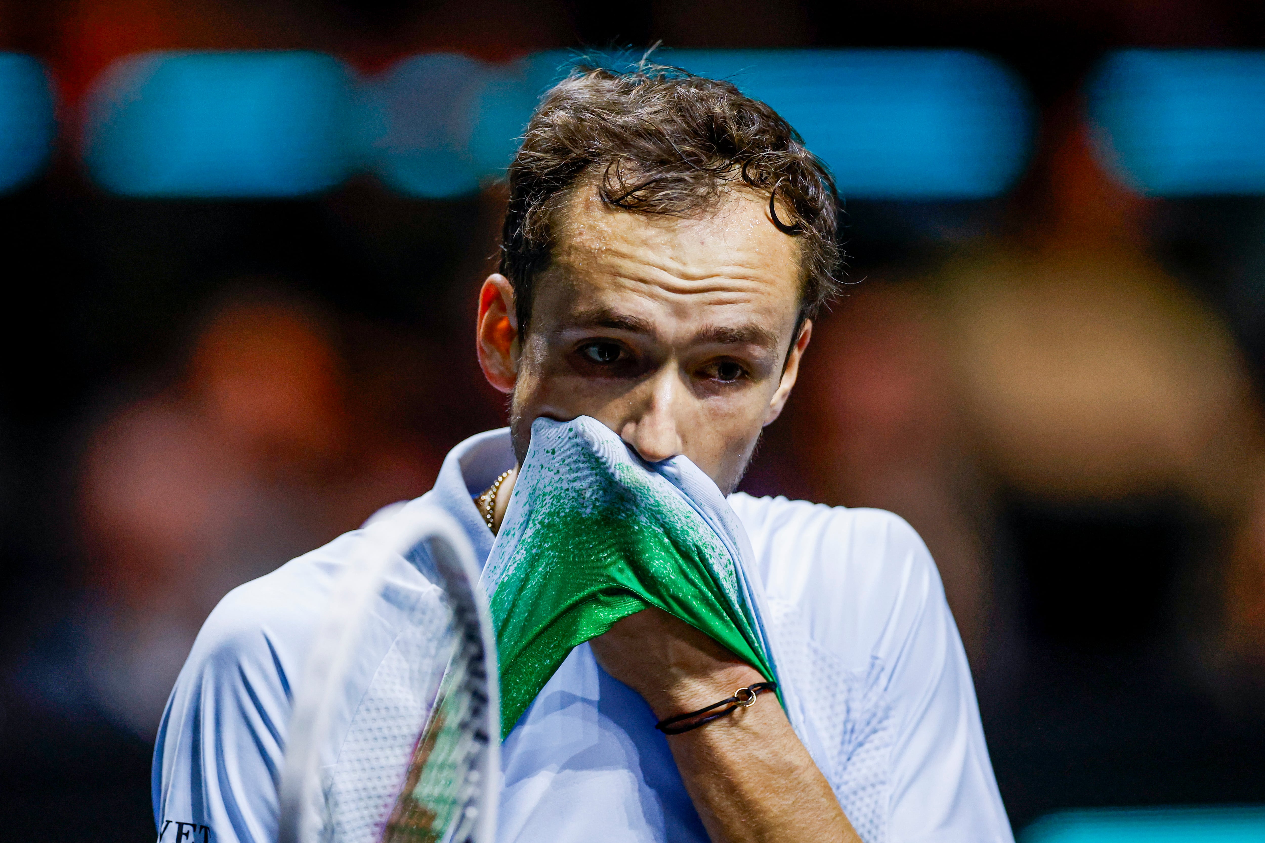 Daniil Medvedev, durante su partido ante Stan Wawrinka en el ATP de Rotterdam