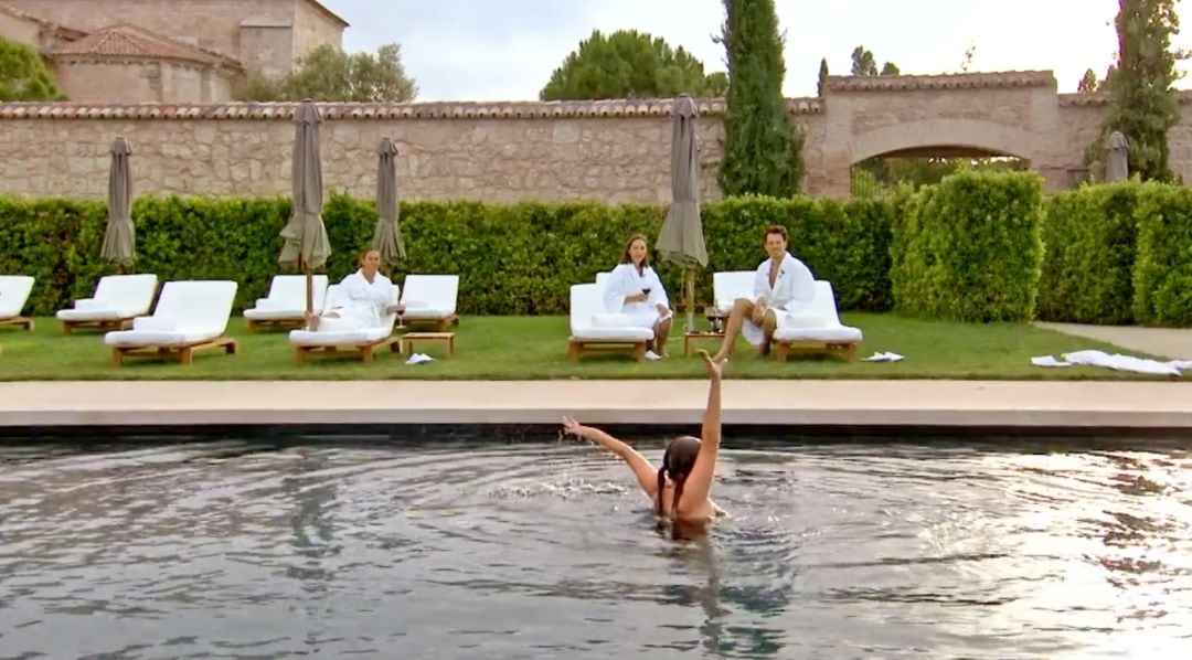 Yolanda Ramos en la piscina.