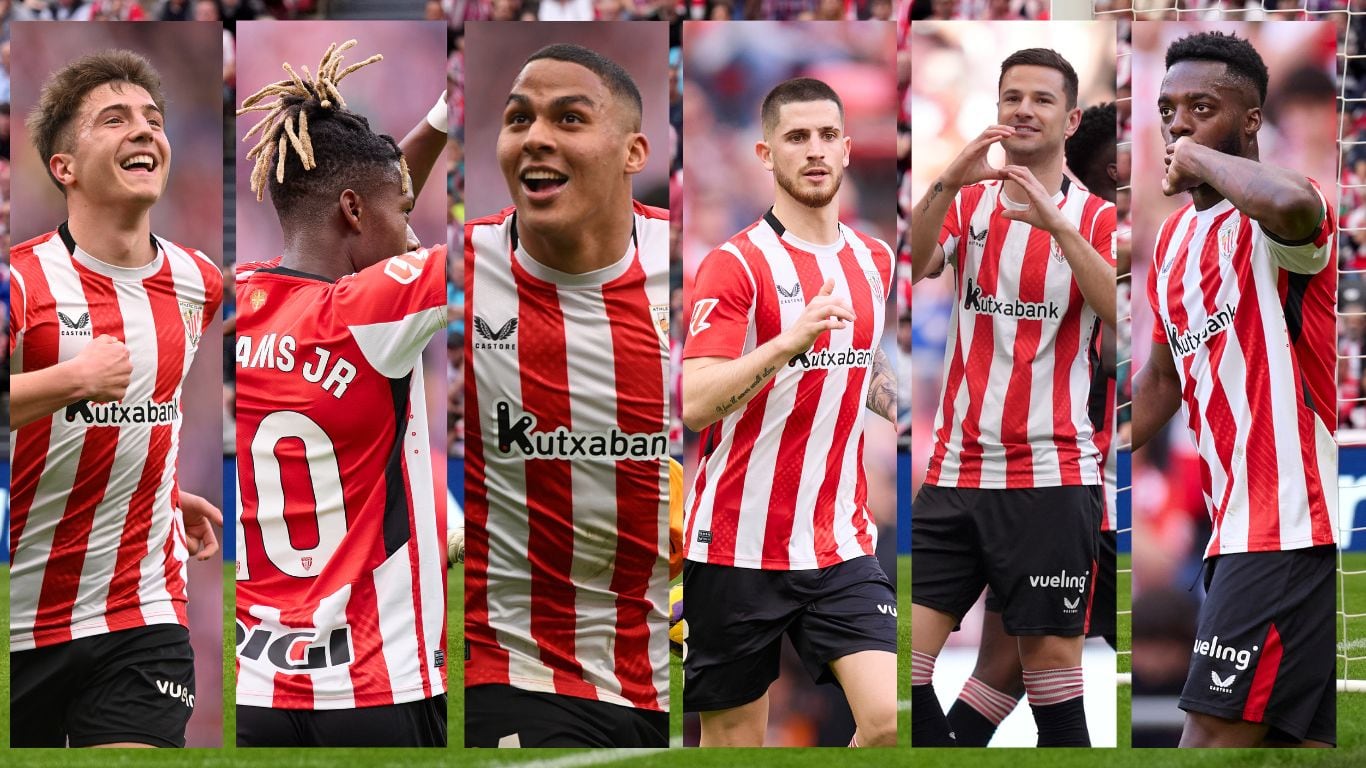 Los seis jugadores del Athletic que firmaron la goleada por 7-1 al Valladolid