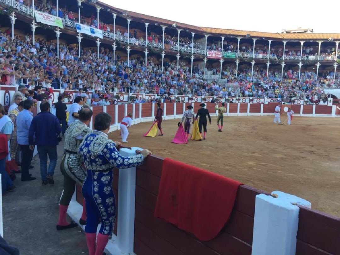 Imagen de la plaza gijonesa durante la Feria de Begoña 2016.