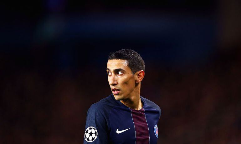 Ángel Di María durante un partido del PSG 