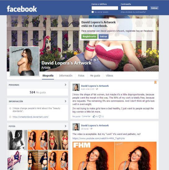 Facebook de David Lopera