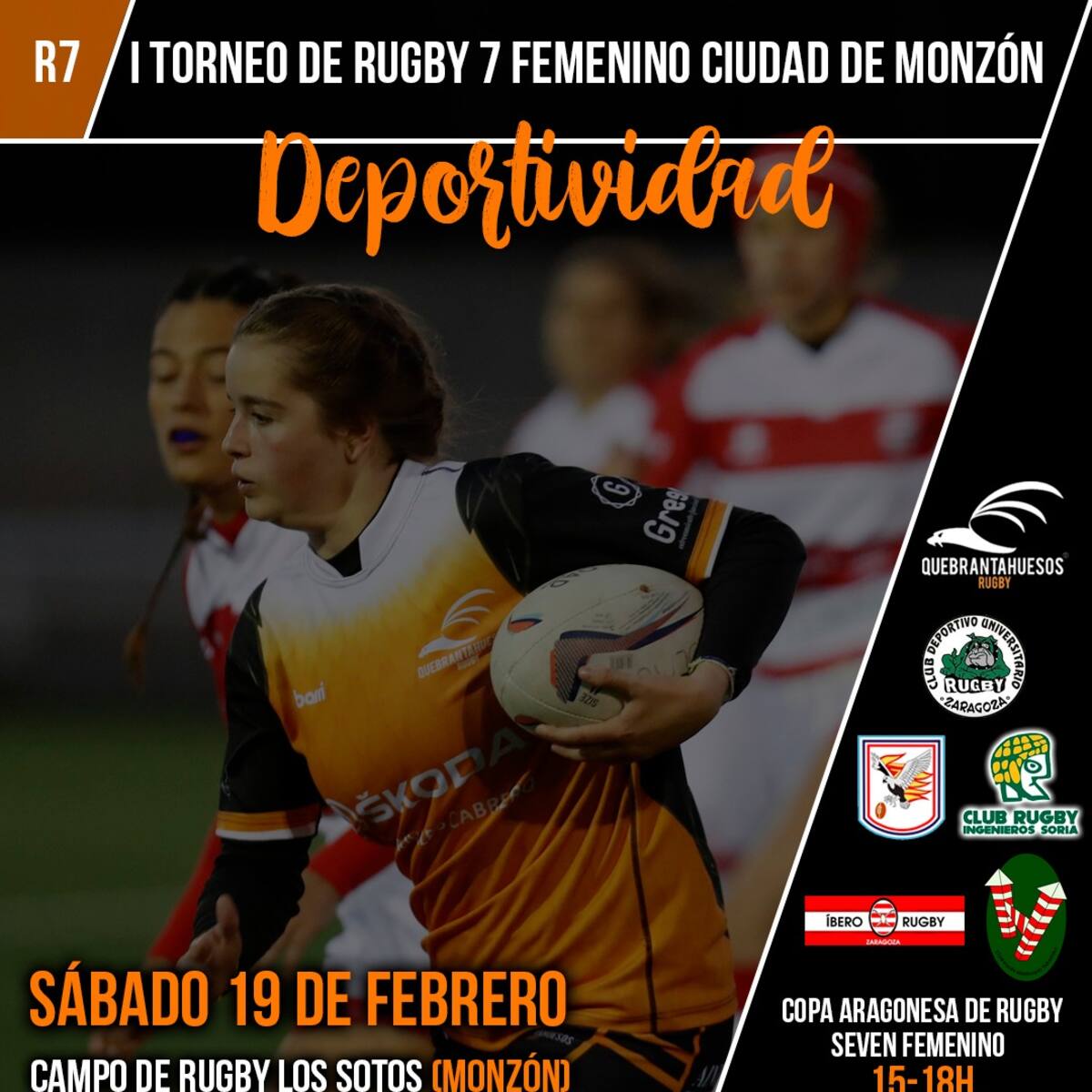 El I Torneo de Rugby 7 Femenino Ciudad de Monzón acogerá a más de 70 jugadoras