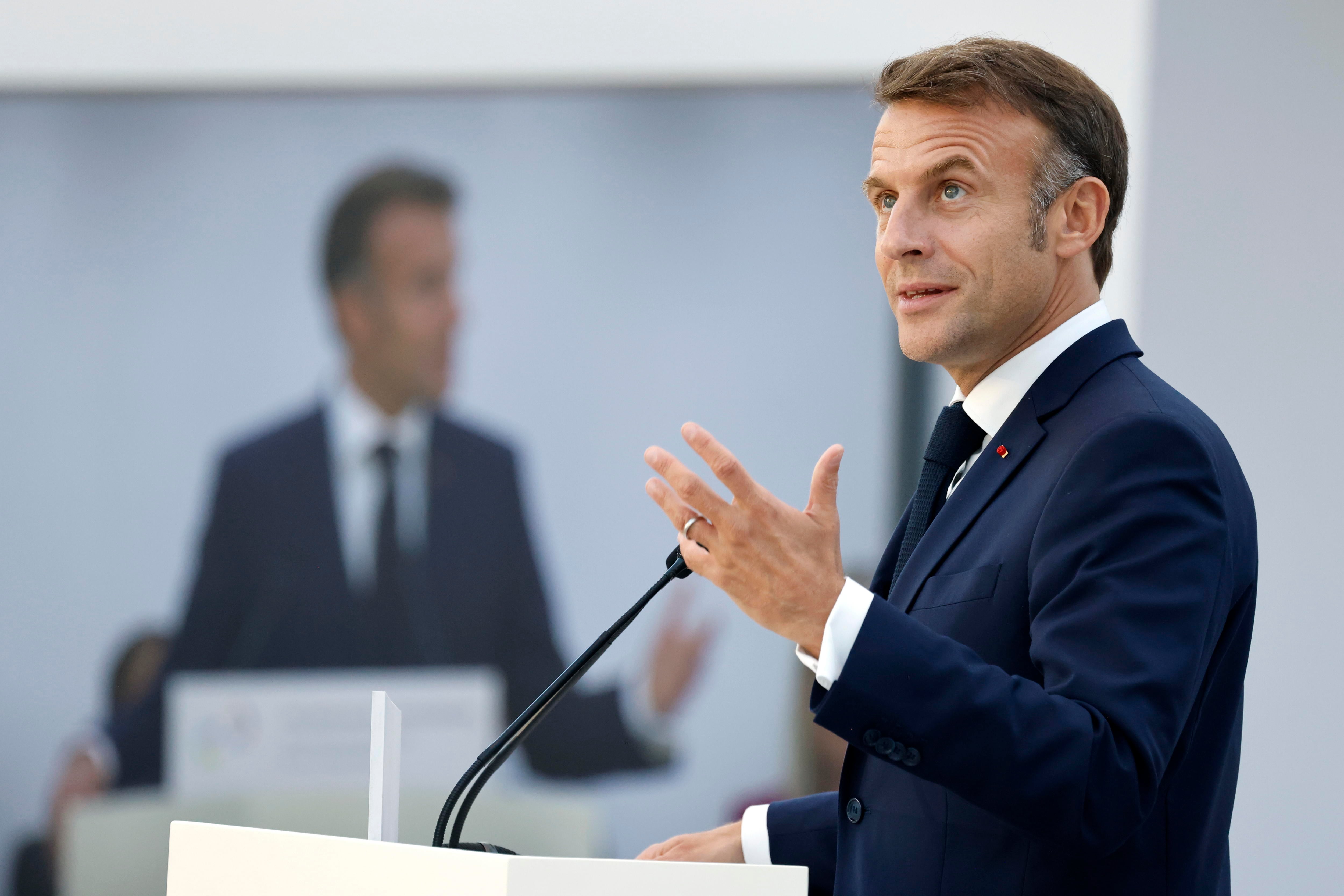 El presidente de Francia Emmanuel Macron