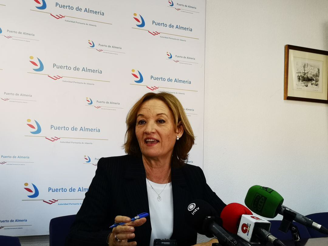 Mari Carmen Ortiz, presidenta de la Autoridad Portuaria.