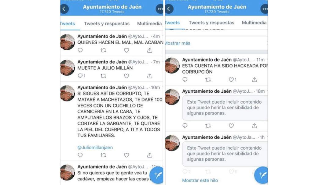 Twitter del Ayuntamiento de Jaén.