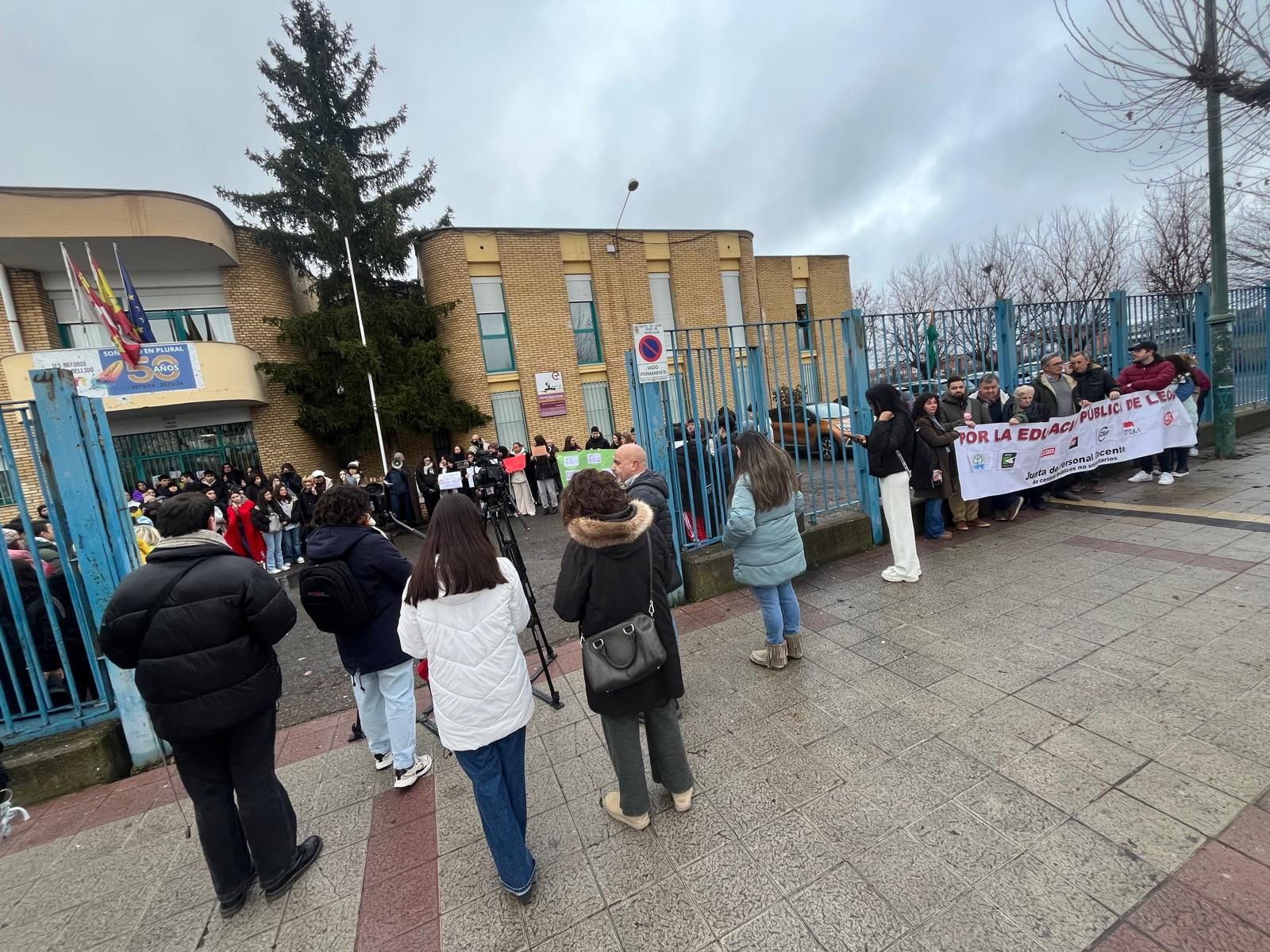 Protesta en el Instituto García Bellido de León