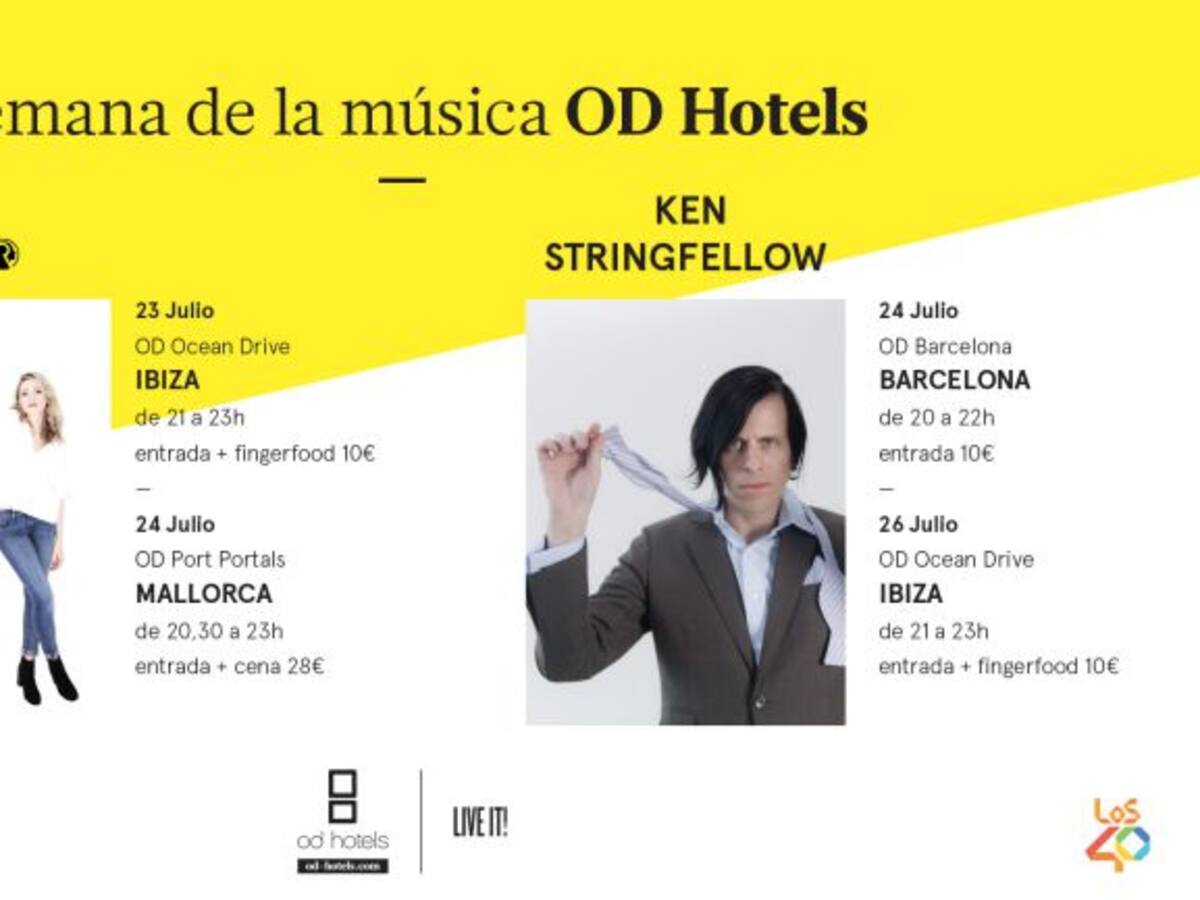 Reyko y Ken Stringfellow pondrán banda sonora a las noches de OD Hotels