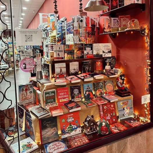 La Librería El Tintero prepada para la navidad