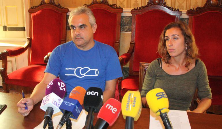 Jordi Martí i Laia Estrada, regidors de la CUP de Tarragona.