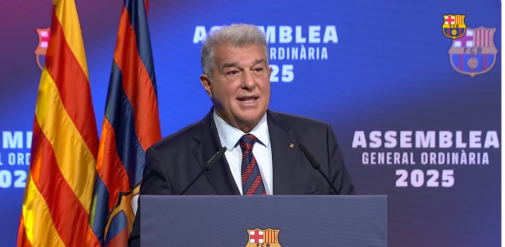 Joan Laporta des del faristol de l&#039;Auditori 1899