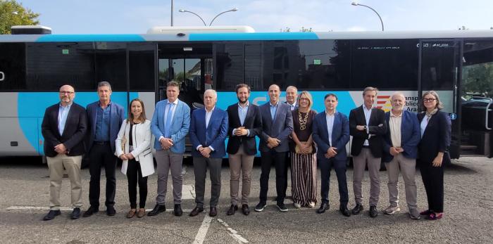 Octavio López, ha inaugurado en Fraga el Lote 5 del nuevo mapa concesional de transporte de viajeros por carretera. Foto: DGA