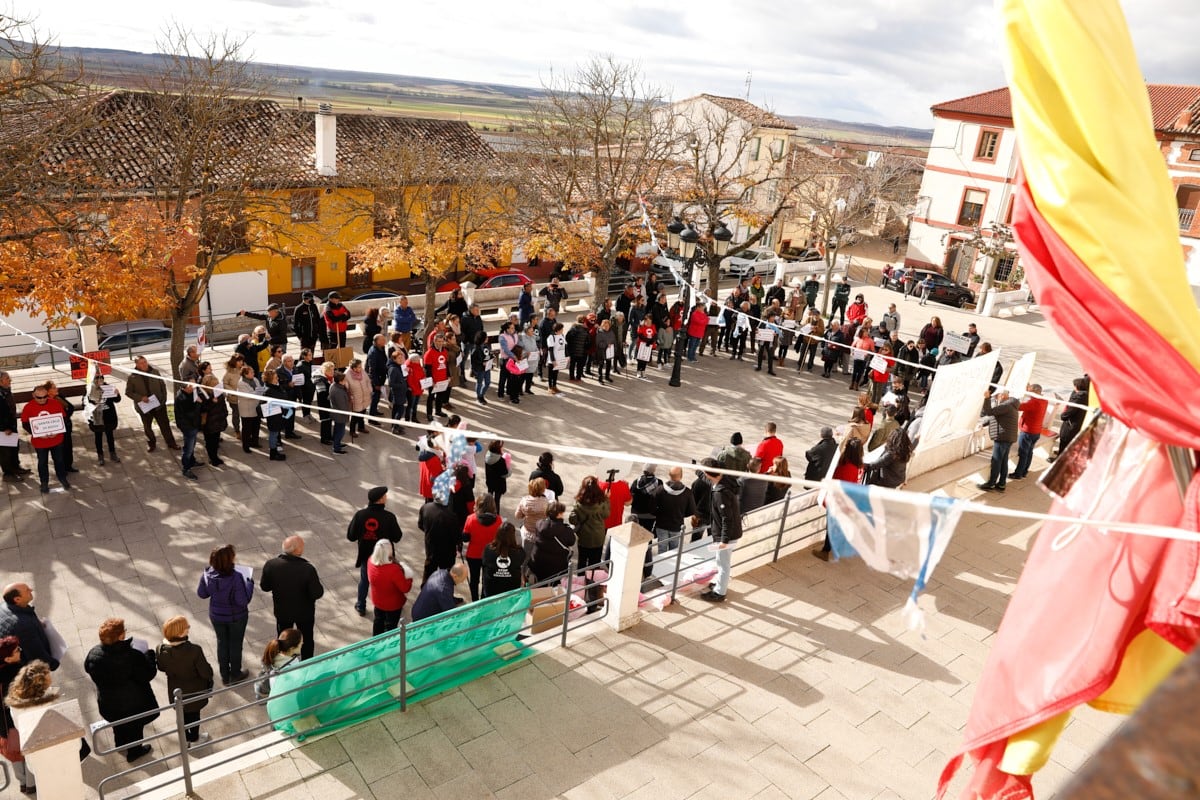 Una de las movilizaciones contra las macrogranjas