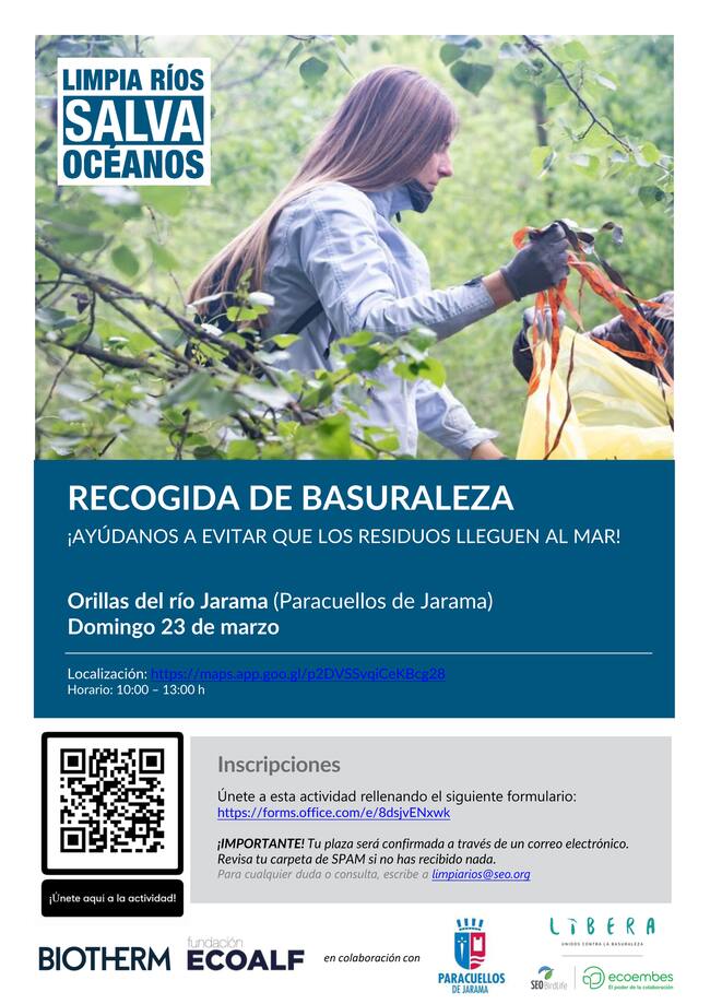 Se buscan voluntarios para limpiar el río Jarama a su paso por Paracuellos