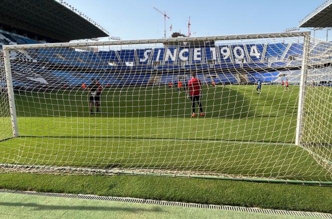 Entrenamiento del Málaga en La Rosaleda