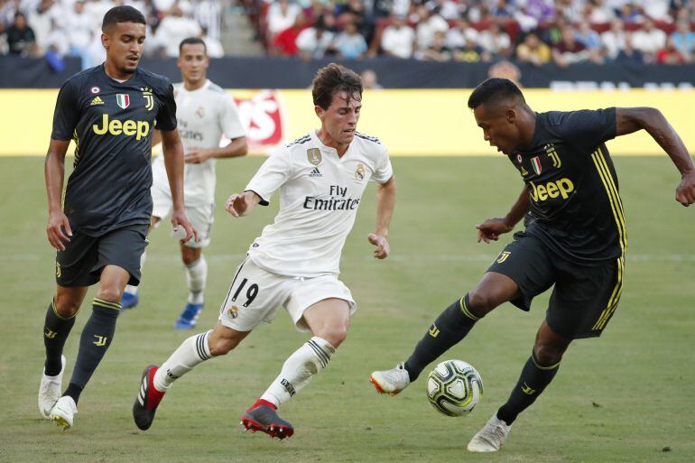 Odriozola, en el partido de pretemporada contra la Juventus