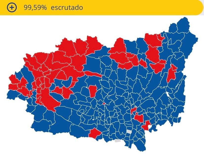 Mapa electoral de la provincia de León en las elecciones europeas