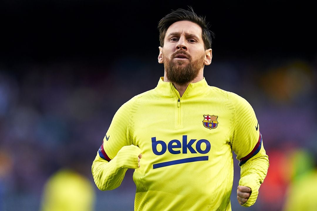 Lionel Messi, antes de un partido del FC Barcelona