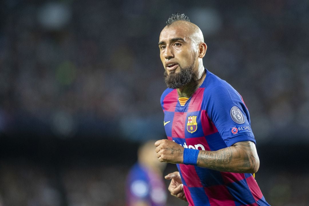 Arturo Vidal en el Camp Nou