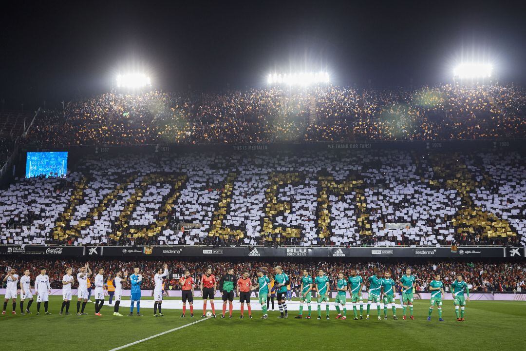 Mestalla durante el partido de semifinales de Copa del Rey ante el Betis