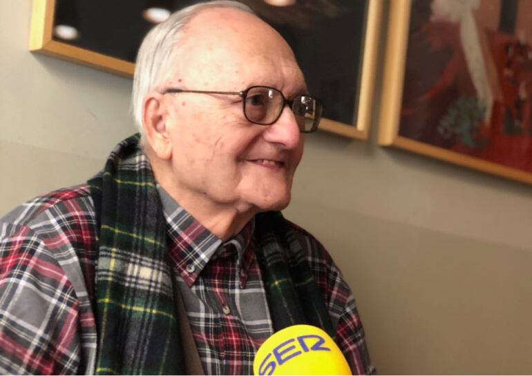 Don Tomás durante la entrevista