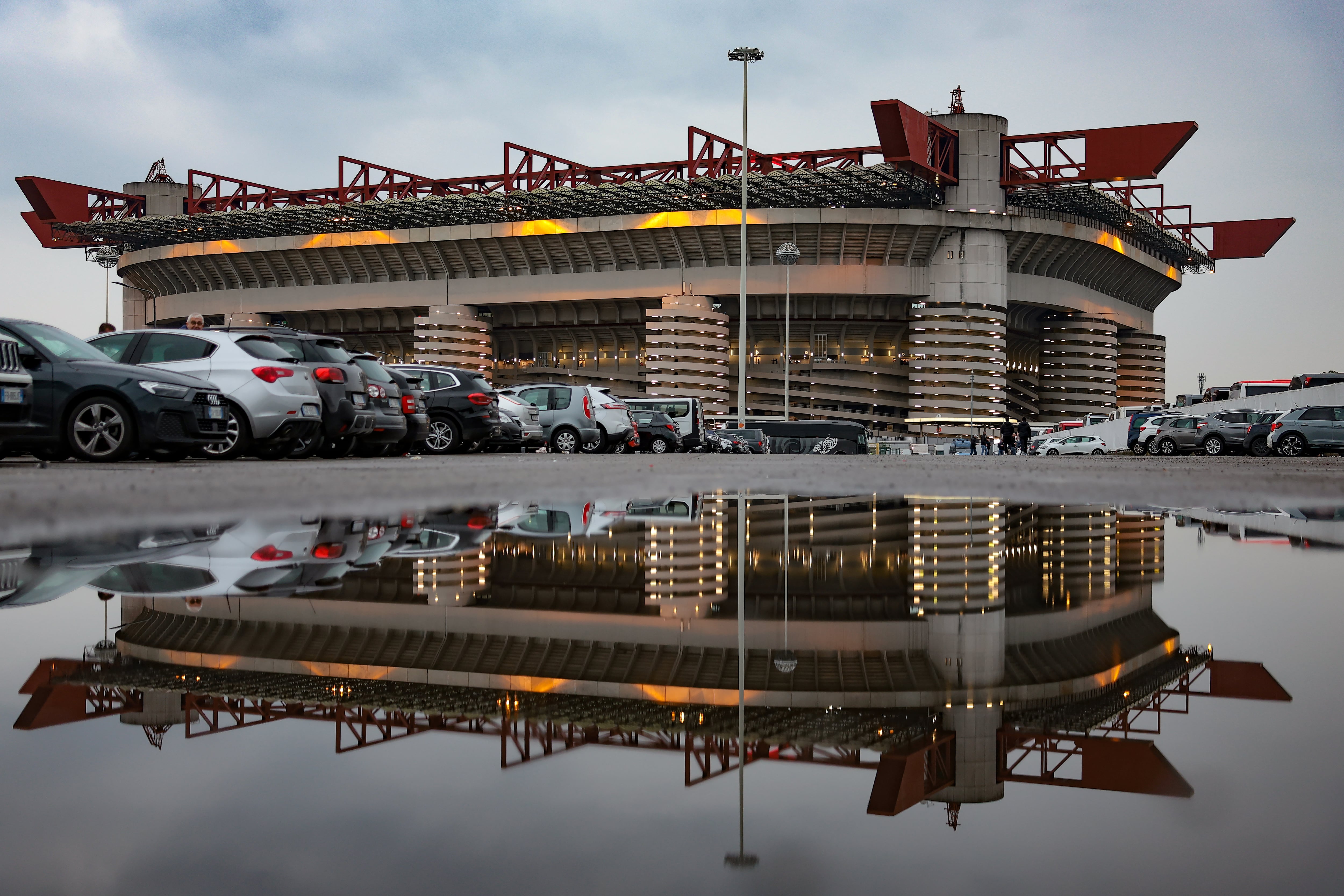 El estadio de San Siro antes de un partido de esta temporada de la Serie A