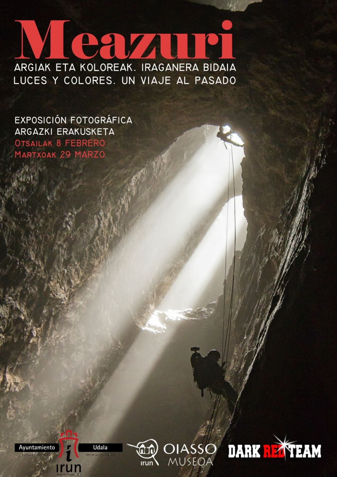 Cartel promocional de la exposición fotográfica &quot;Meazuri. Luces y colores. Un viaje al pasado&quot;.