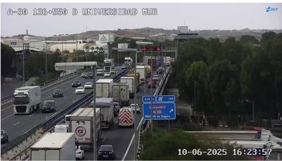 Cámara de Tráfico en el nudo de Espinardo