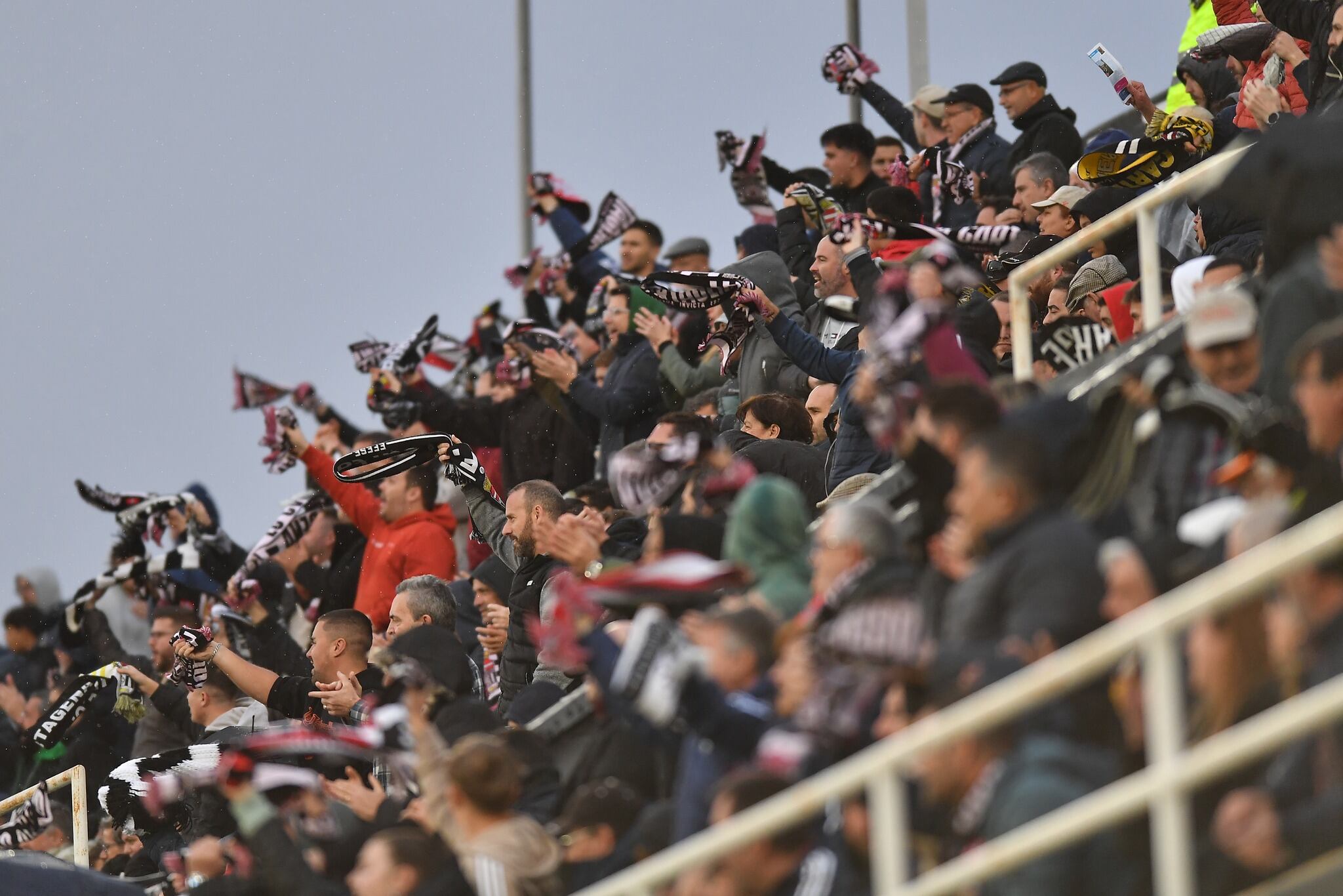 La afición del FC Cartagena durante el pasado partido en el Cartagonova