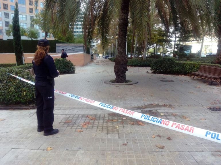 Tres ciudadanos han resultado heridos en esta zona acordonada junto a la ciudad de la Justicia