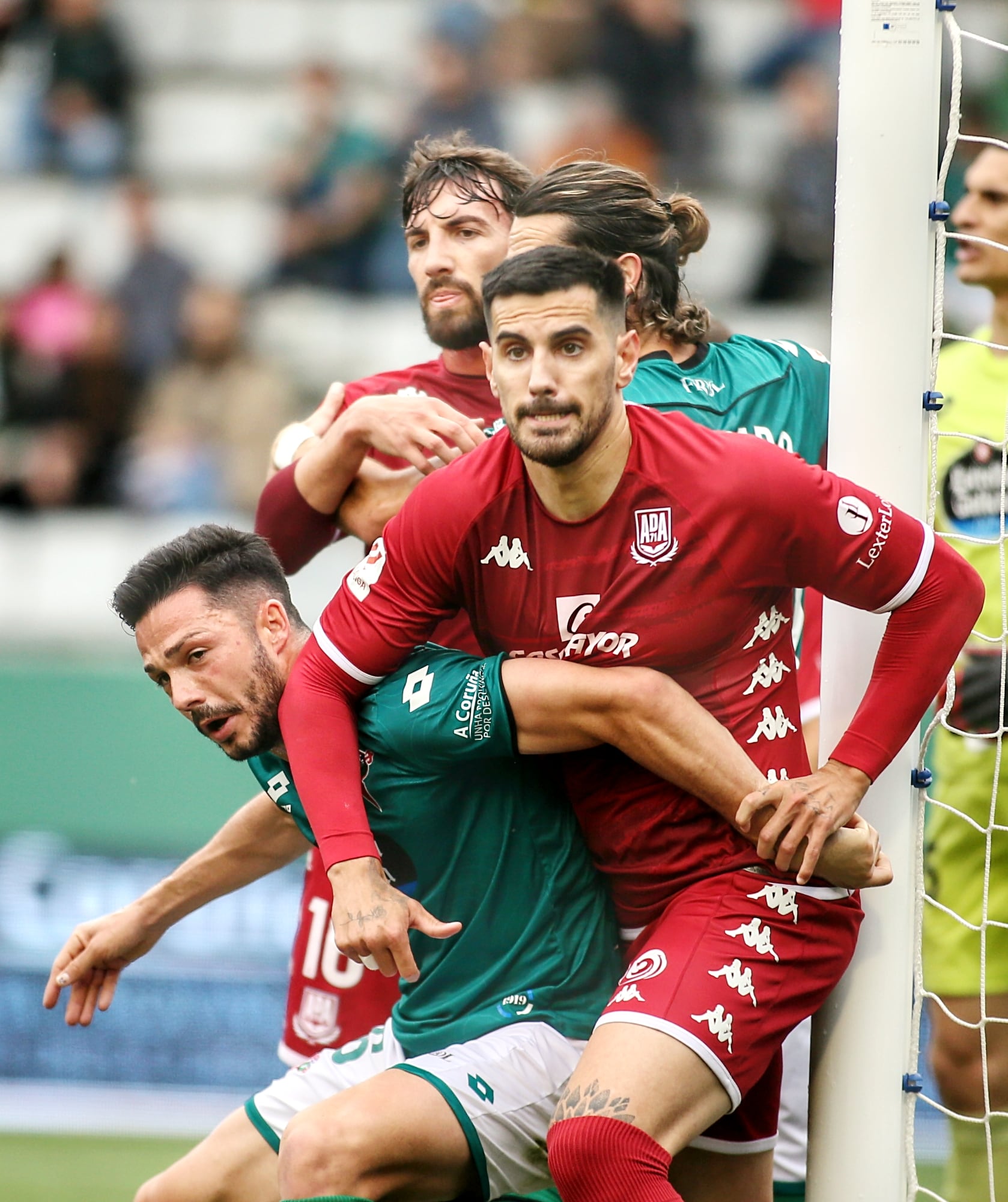 Jesús Bernal, en una imagen del Racing-Alcorcón en A Malata (foto: Cadena SER)