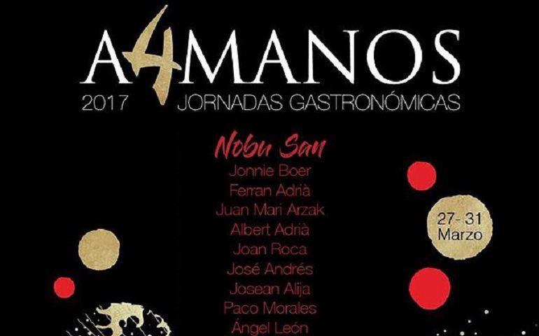 Cartel de las jornadas gastronómicas A4MANOS 2017.