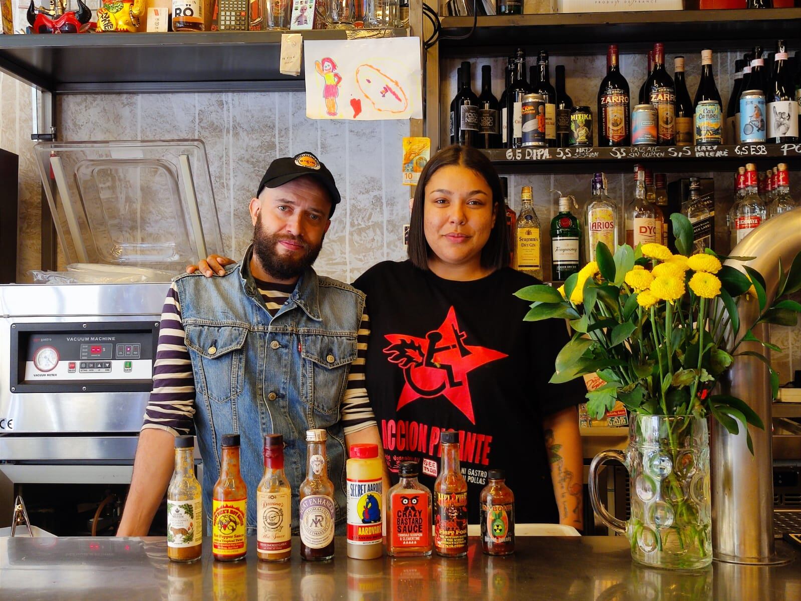 Andrés Fernández y Gabriela Jacomini en el local de Noviciado del restaurante Kitchen 154, el pasado sábado