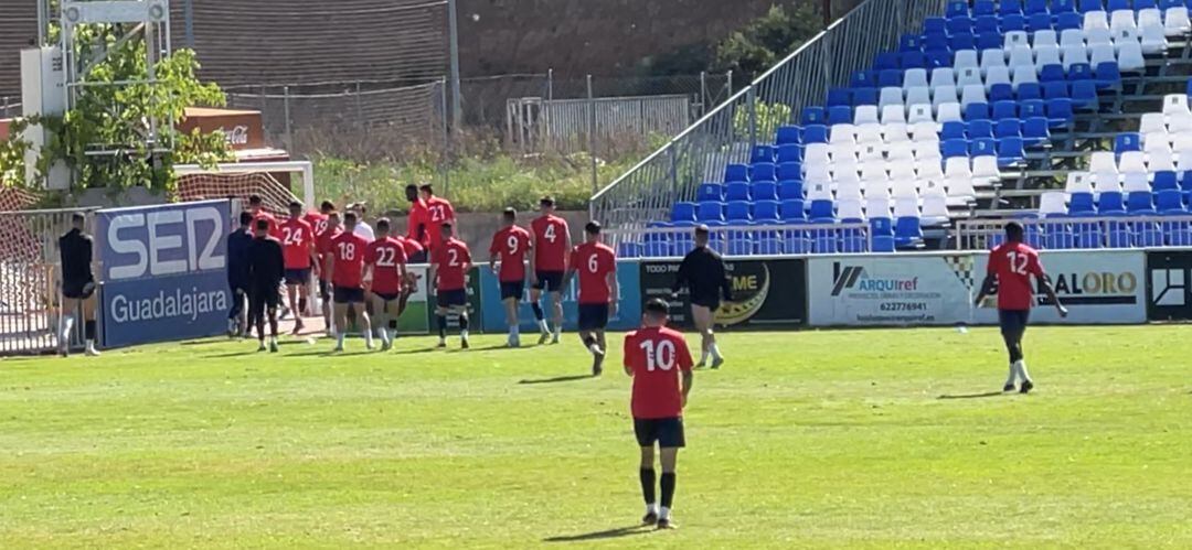 Imagen de un entrenamiento en el Pedro Escartín