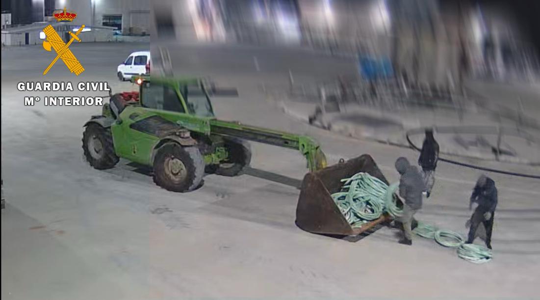 Guardia Civil investiga a un grupo delictivo por el robo de cobre en empresas navarras valorado en más de 169.000 euros