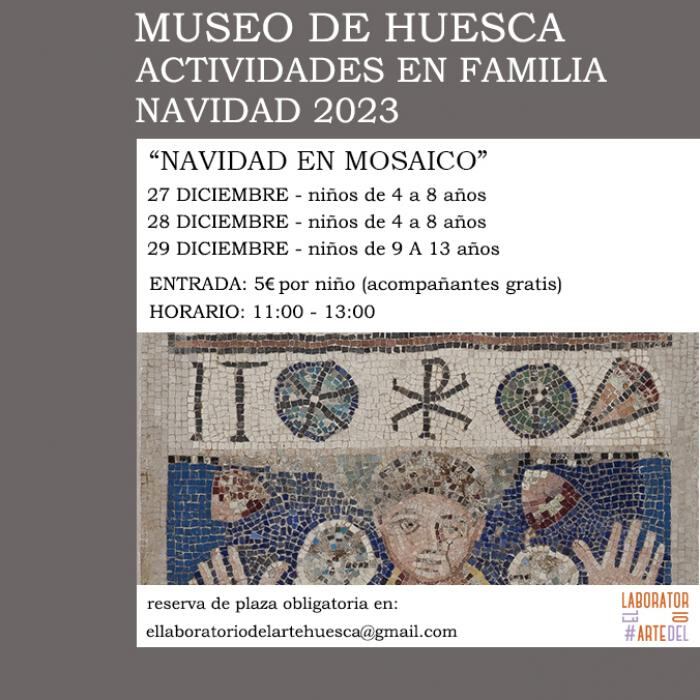 Cartel anunciador de la actividad del Museo de Huesca