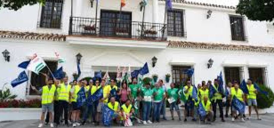 Momento de la concentración de este míércoles