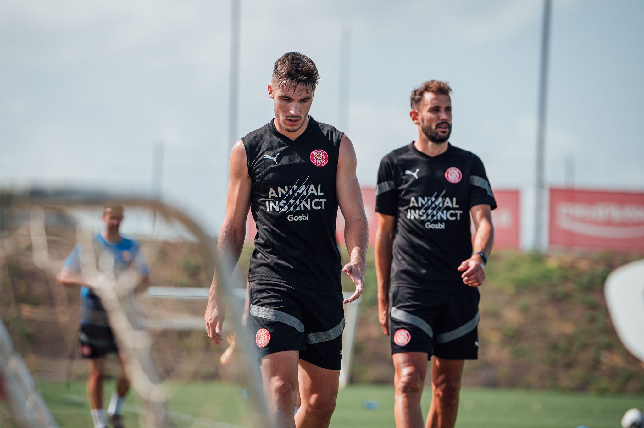 Valery Fernández, en un entrenament amb el Girona FC.