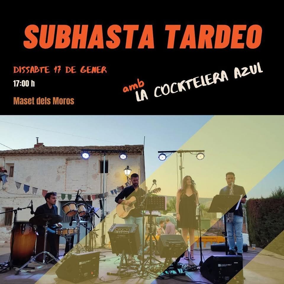 Cartel de la subasta en Beneixama