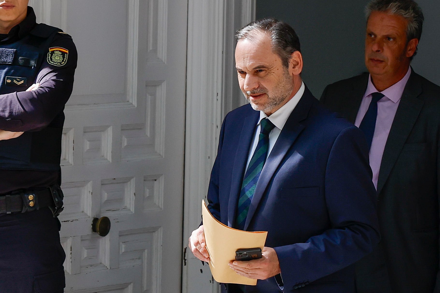 El exministro Jose Luis Ábalos, a la salida este miércoles del Tribunal Supremo