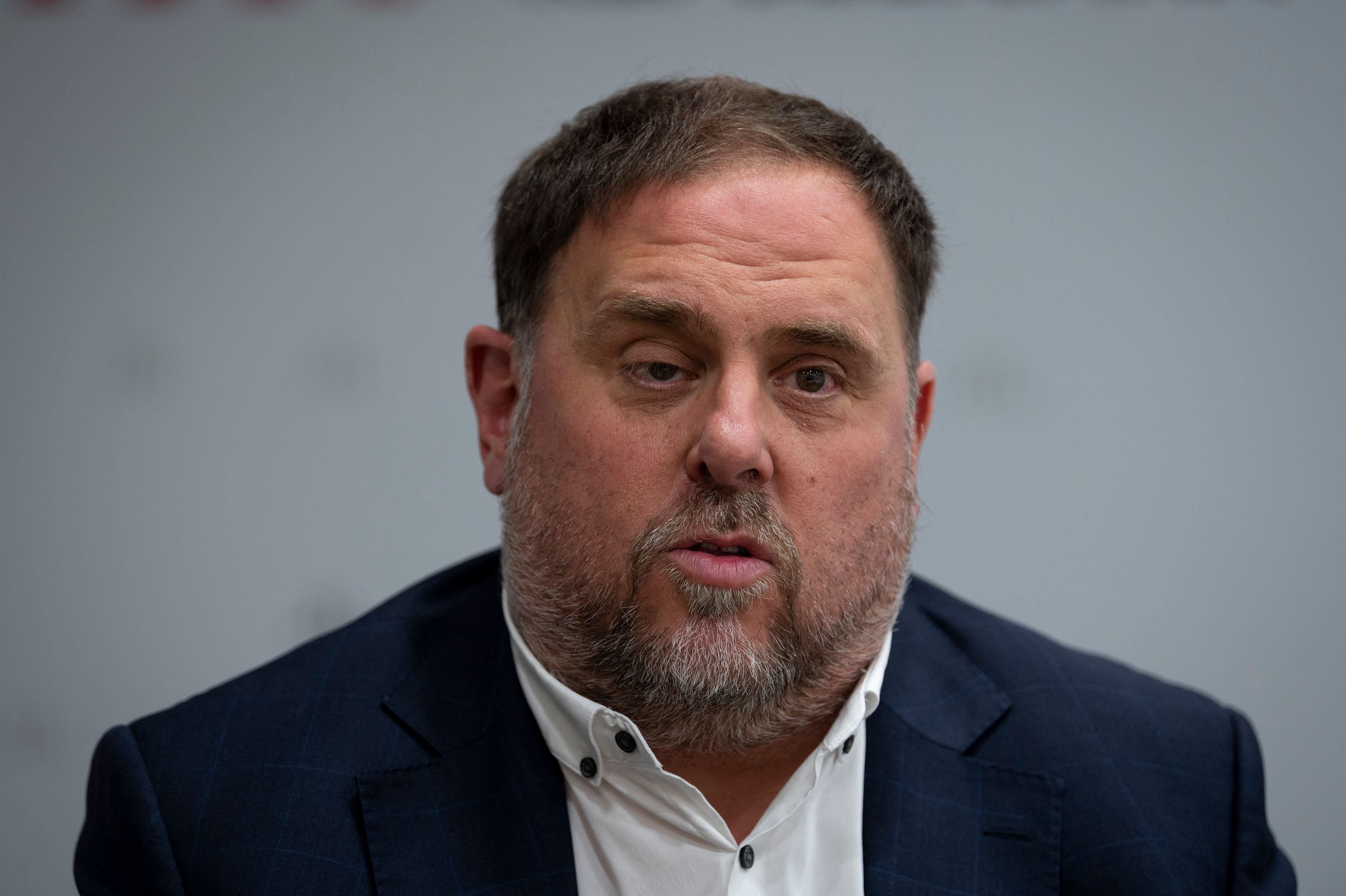 El presidente de la formación independentista catalana Esquerra Republicana de Catalunya (ERC), Oriol Junqueras