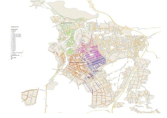 Mapa de la redistribución sanitaria en Elda