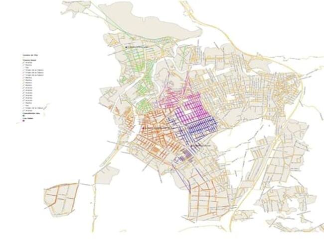 Mapa de la redistribución sanitaria en Elda