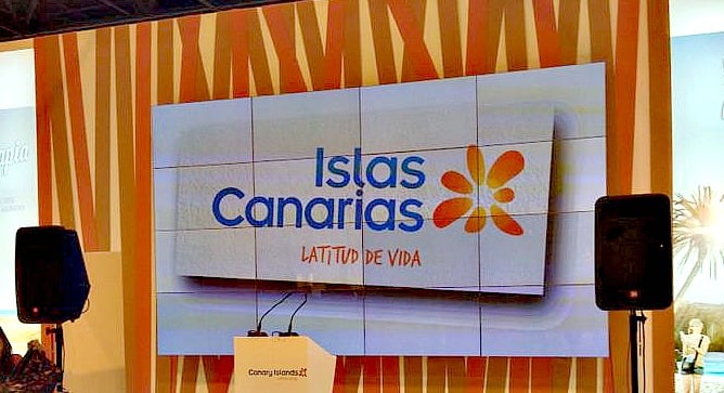 Detalle del stand de Canarias en FITUR