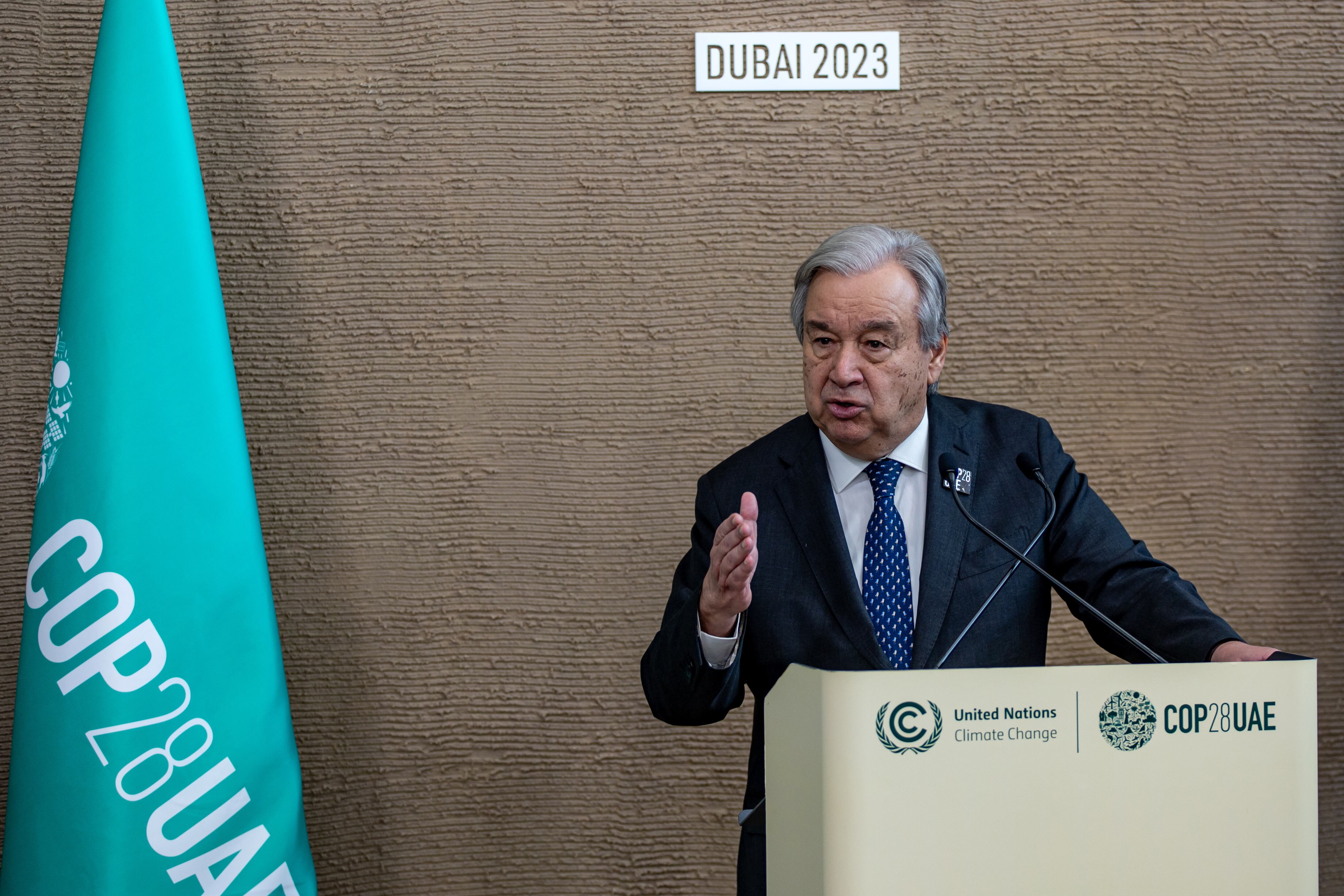 Comparecencia de prensa de António Guterres en la COP 28