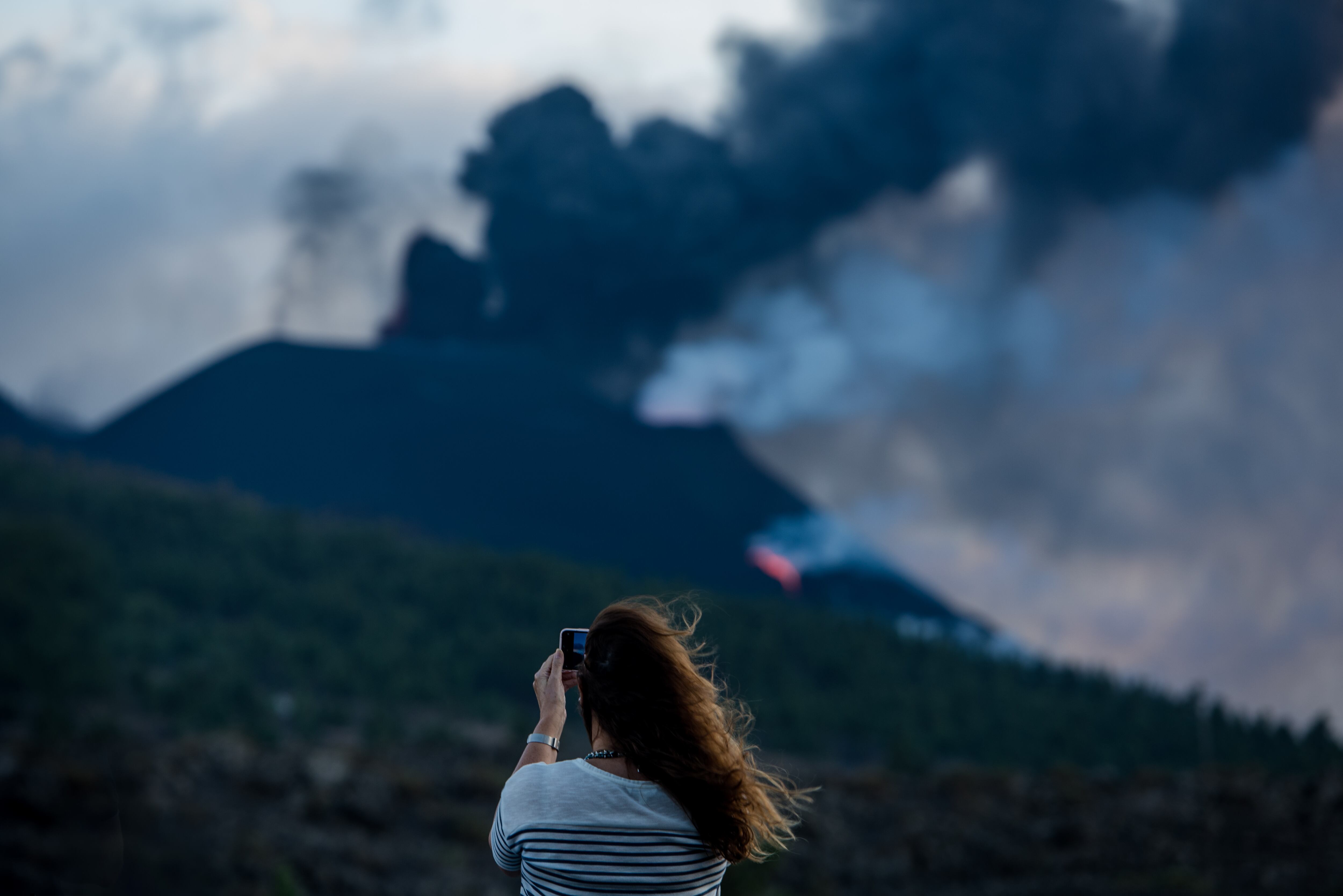 Foto de la erupción volcánica de Cumbre Vieja