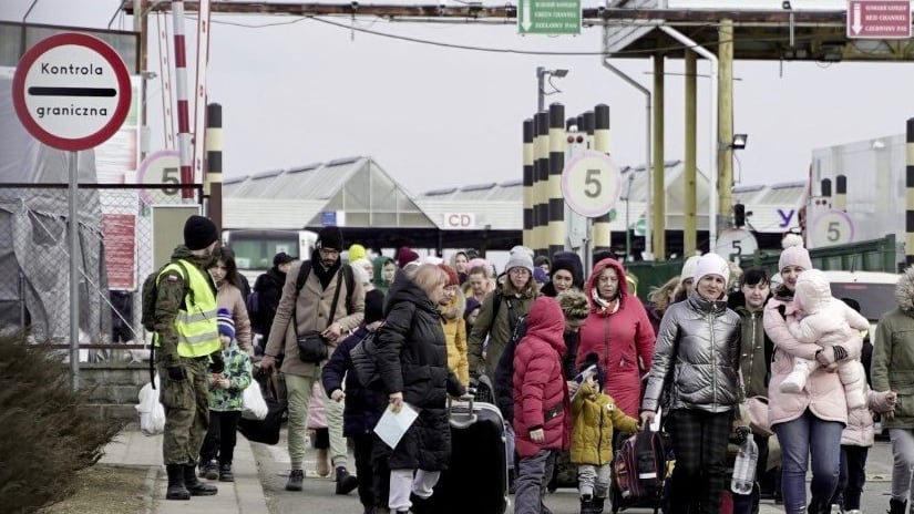 Refugiats ucraïnesos a la frontera amb Polònia