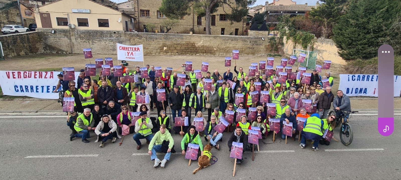 Manifestación por la A-125 / Ayto de Biscarrués